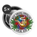 WEST VIRGINIA  PIPEFILLERS LOCAL 420 Union Buttons small 1'' (5-pack) - white