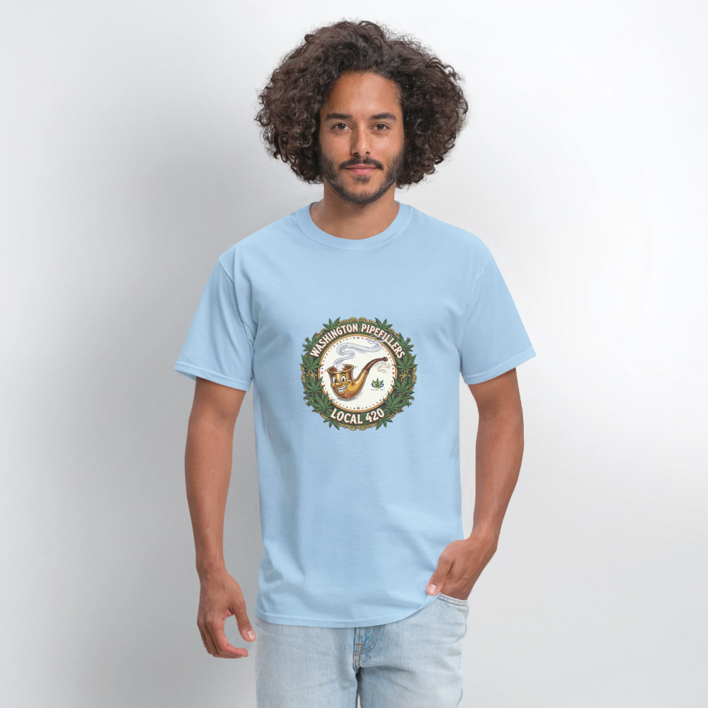 WASHINGTON PIPEFILLERS LOCAL 420 Men's T-Shirt - powder blue