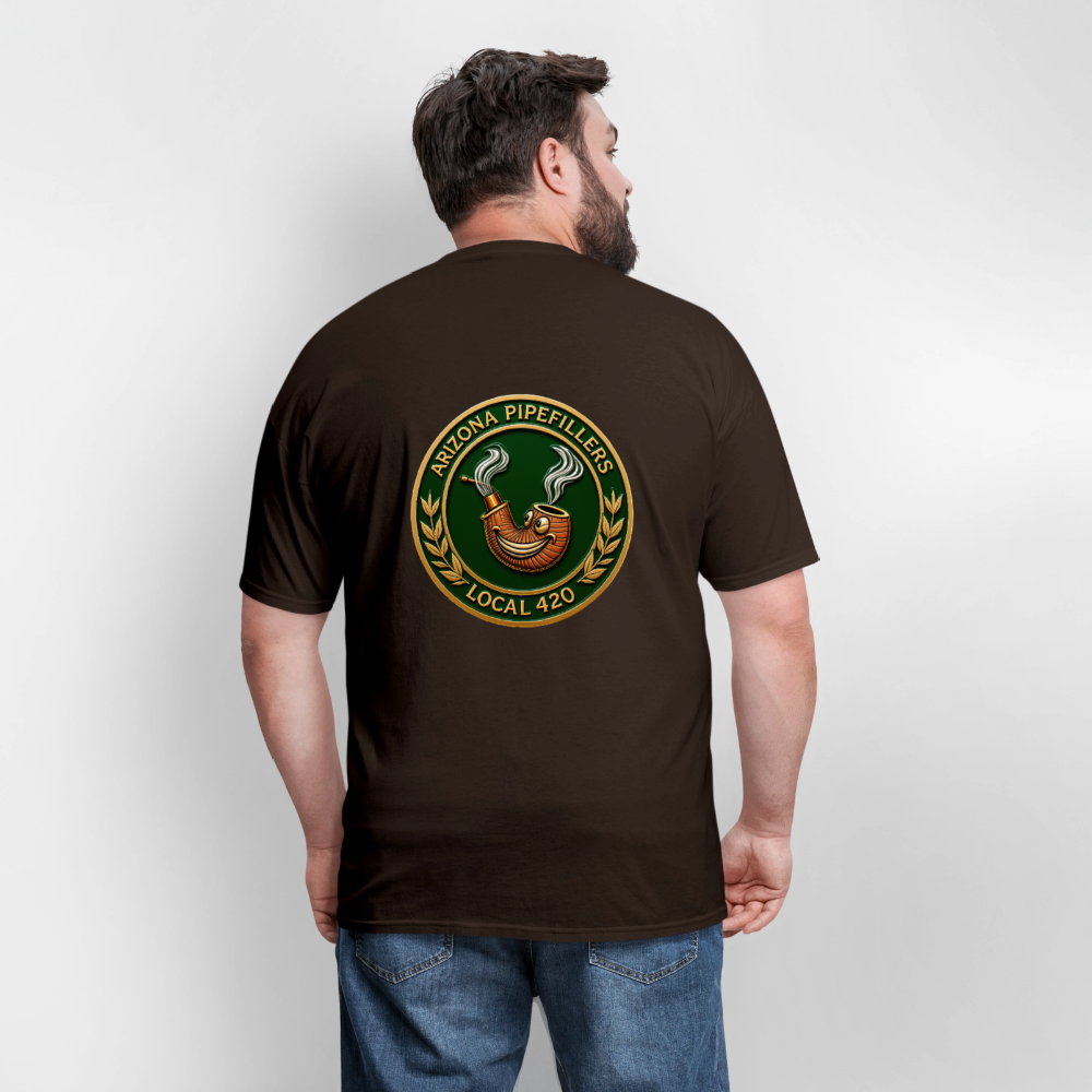 ARIZONIA PIPEFILLERS LOCAL 420 F/B DESIGN Men's T-Shirt - brown