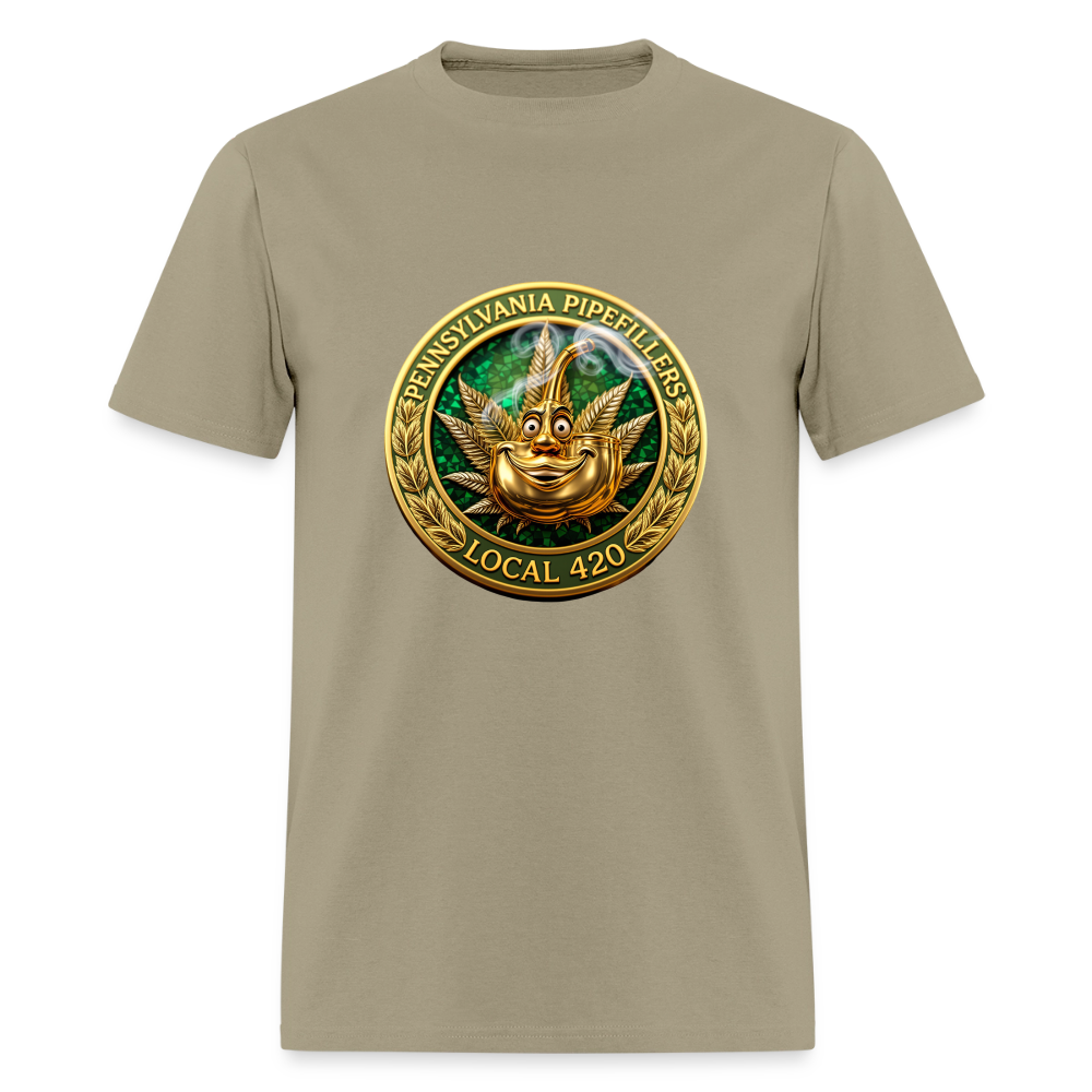 PENNSYLVANIA  PIPEFILLERS LOCAL 420 Men's T-Shirt - khaki