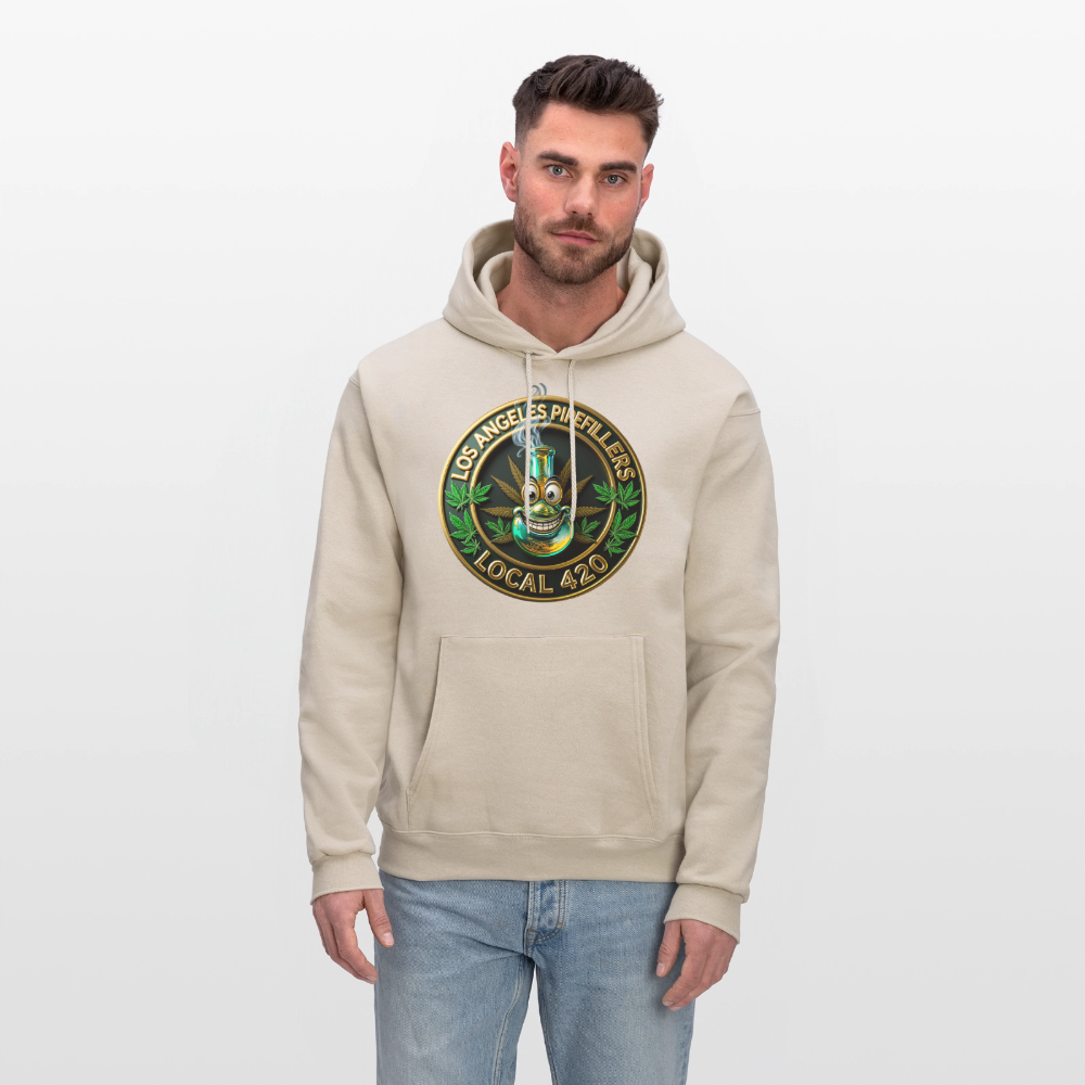 LOS ANGLES PIPEFILLERS LOCAL 420 Men's Hoodie - Sand