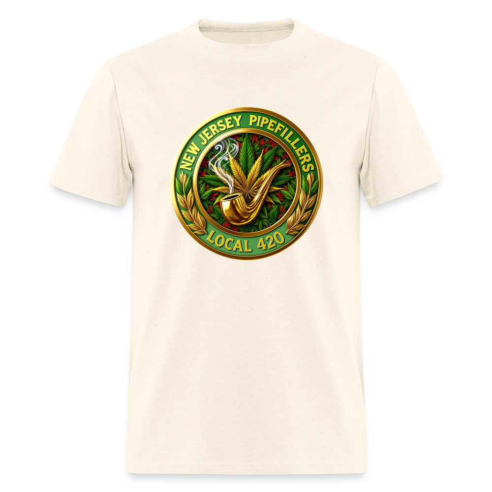 NEW JERSEY PIPEFILLERS LOCAL 420 F/B DESIGN Men's T-Shirt - sweet cream heather
