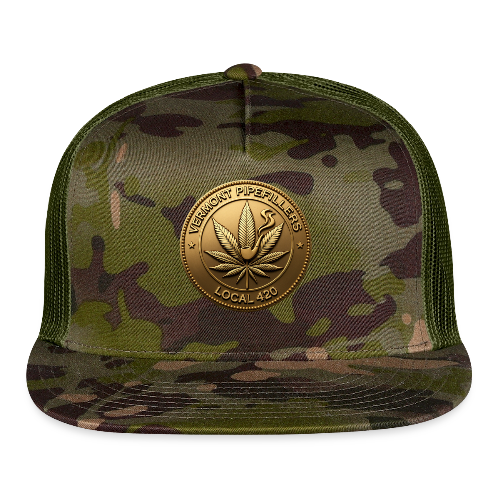VERMONT PIPEFILLERS LOCAL 420 CAMO Trucker Hat - MultiCam\green