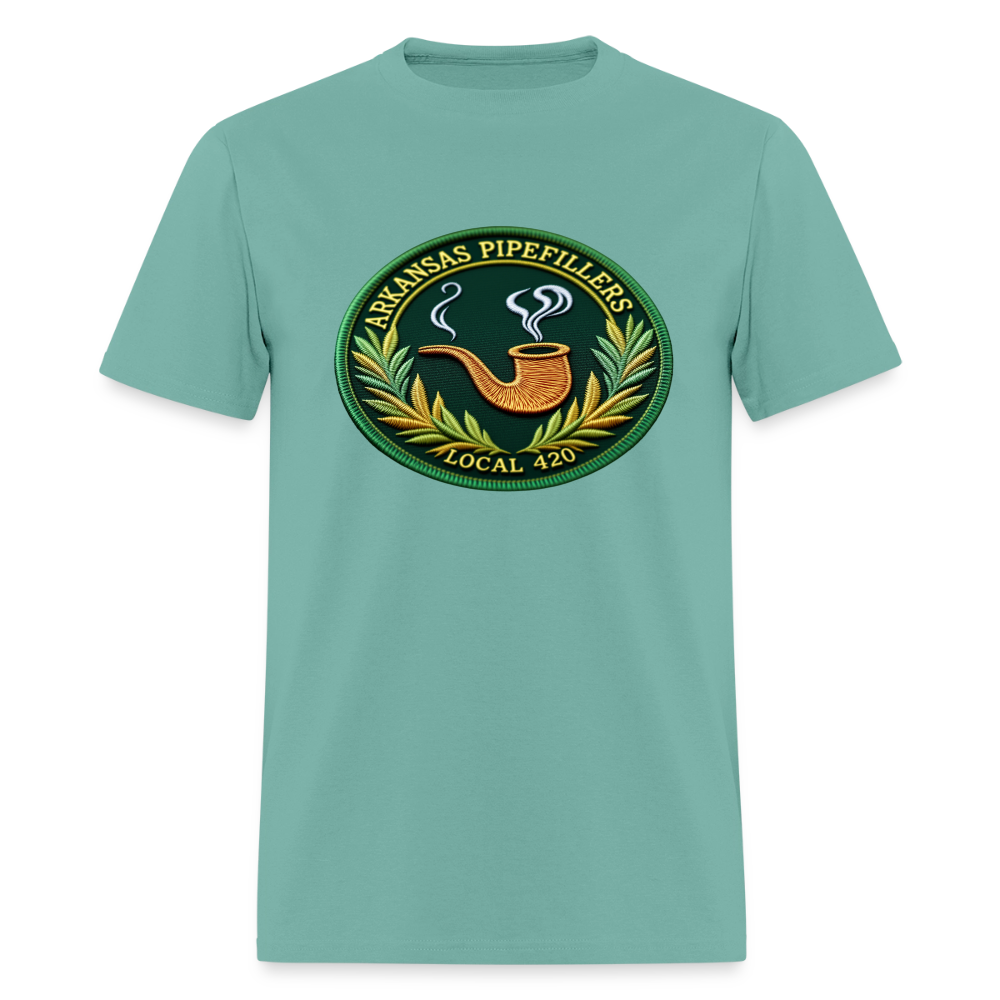 ARKANSAS PIPEFILLERS LOCAL 420 Men's T-Shirt - aquatic