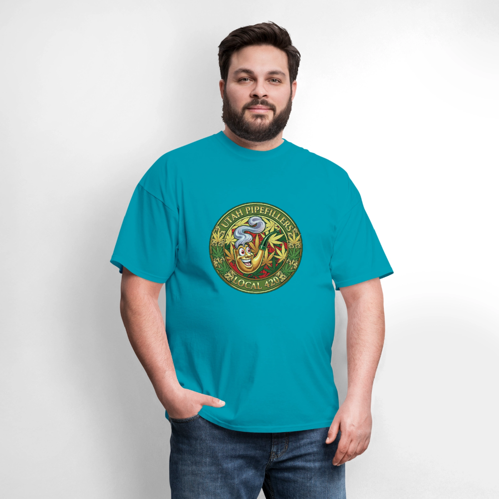 UTAH PIPEFILLERS LOCAL 420 Men's T-Shirt - turquoise
