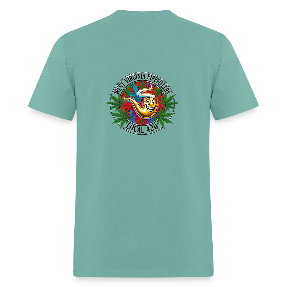 WEST VIRGINIA PIPEFILLERS LOCAL 420 F/B DESIGN Men's T-Shirt - aquatic