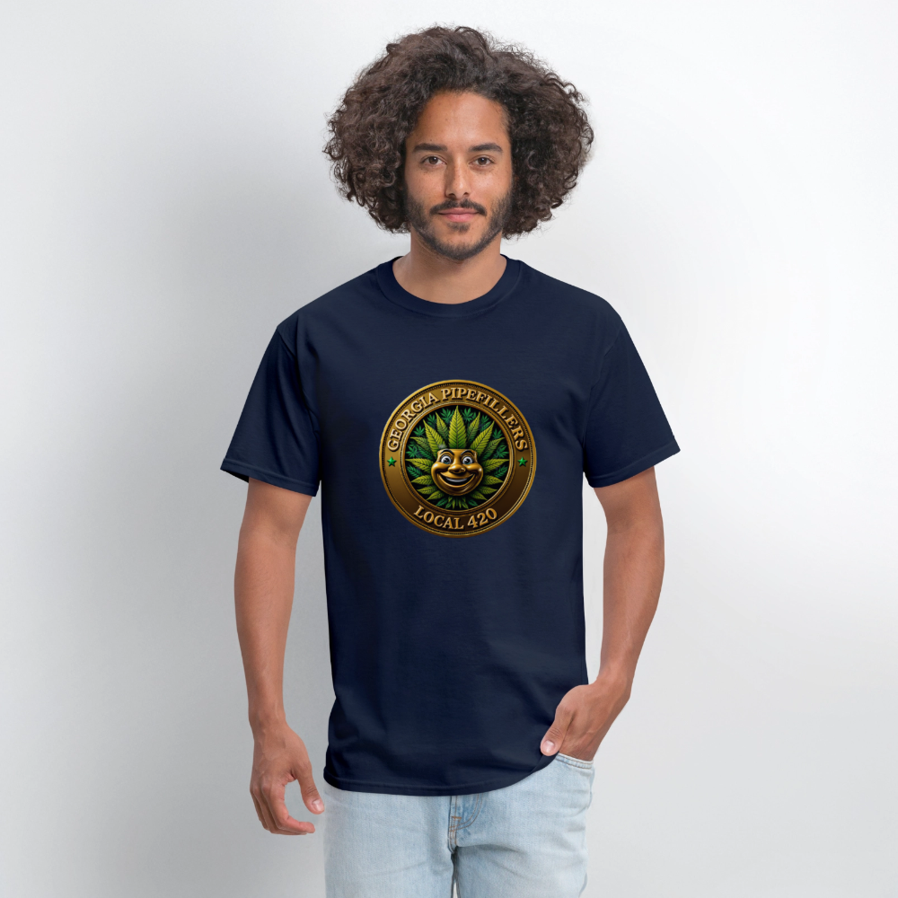 GEORGIA PIPEFILLERS LOCAL 420 Men's T-Shirt - navy