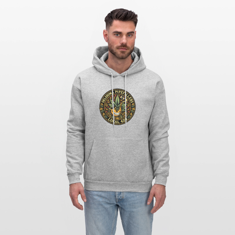 OKLAHOMA PIPEFILLERS LOCAL 420  F/B DESIGNS Men's Hoodie - heather gray