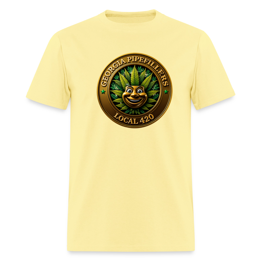 GEORGIA PIPEFILLERS LOCAL 420 F/B DESIGN  Men's T-Shirt - cornsilk