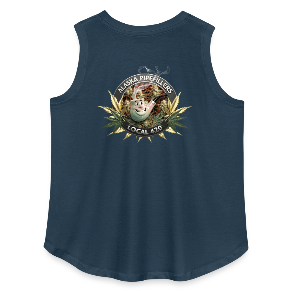 ALASKA  PIPEFILLERS LOCAL 420 F/B DESIGN Women's Curvy Relaxed Tank Top - denim