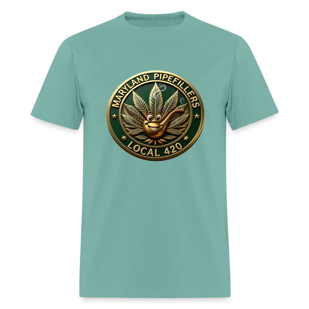 MARYLAND PIPEFILLERS LOCAL 420 Men's T-Shirt - aquatic