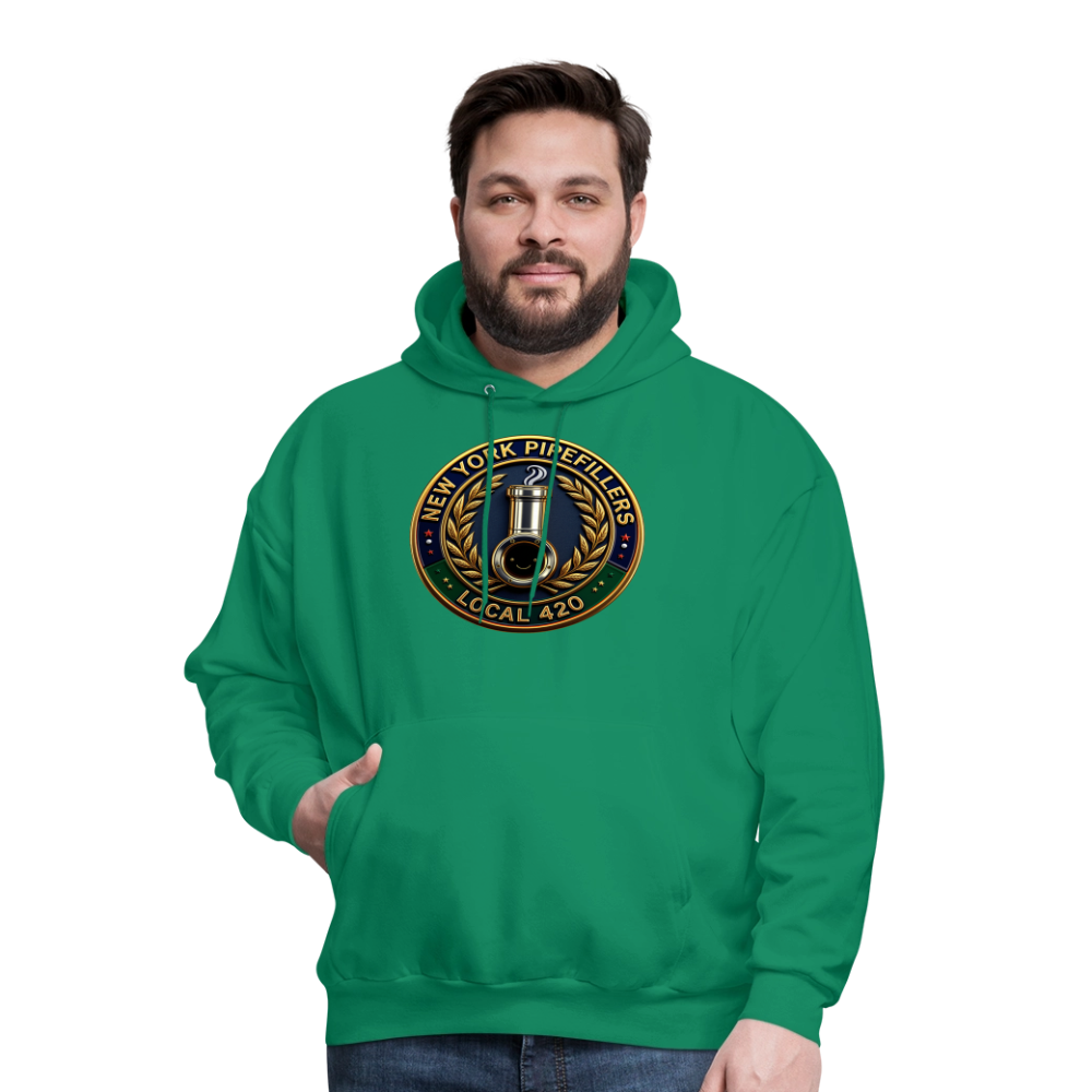 NEW YORK PIPEFILLERS LOCAL 420 F/B DESIGNS Men's Hoodie - kelly green