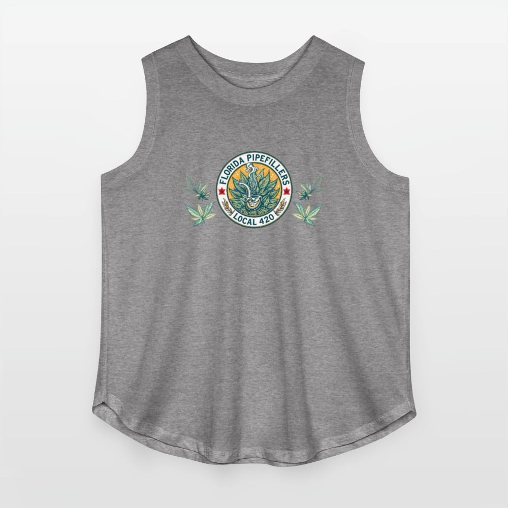 FLORIDA PIPEFILLERS LOCAL 420 F/B DESIGN Women's Curvy Relaxed Tank Top - granite heather 