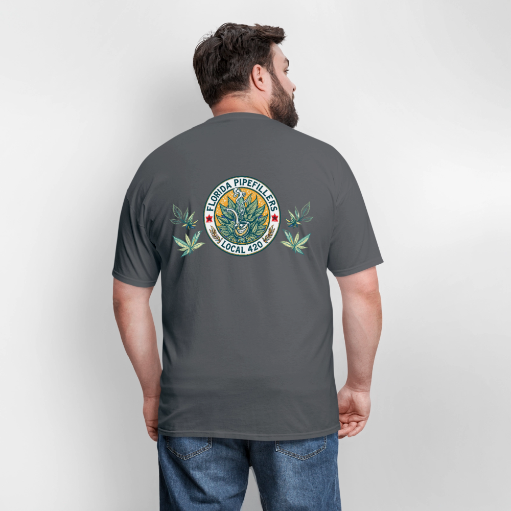 FLORIDA PIPEFILLERS LOCAL 420 F/B DESIGN Men's T-Shirt - charcoal
