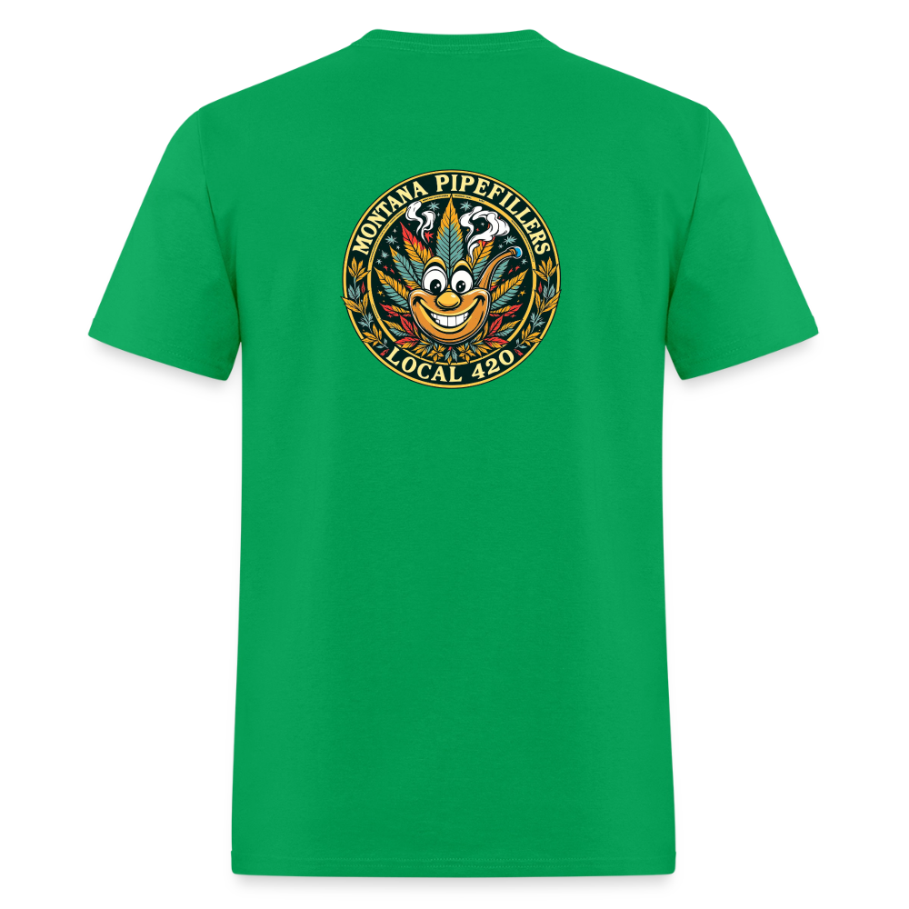 MONTANA PIPEFILLERS LOCAL 420 F/B DESIGN Men's T-Shirt - bright green