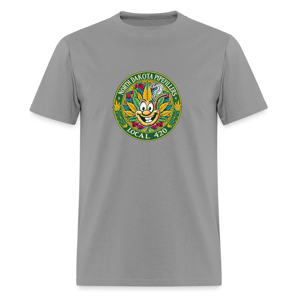NORTH DAKOTA PIPEFILLERS LOCAL 420 F/B 2 DESIGNS Men's T-Shirt - rock