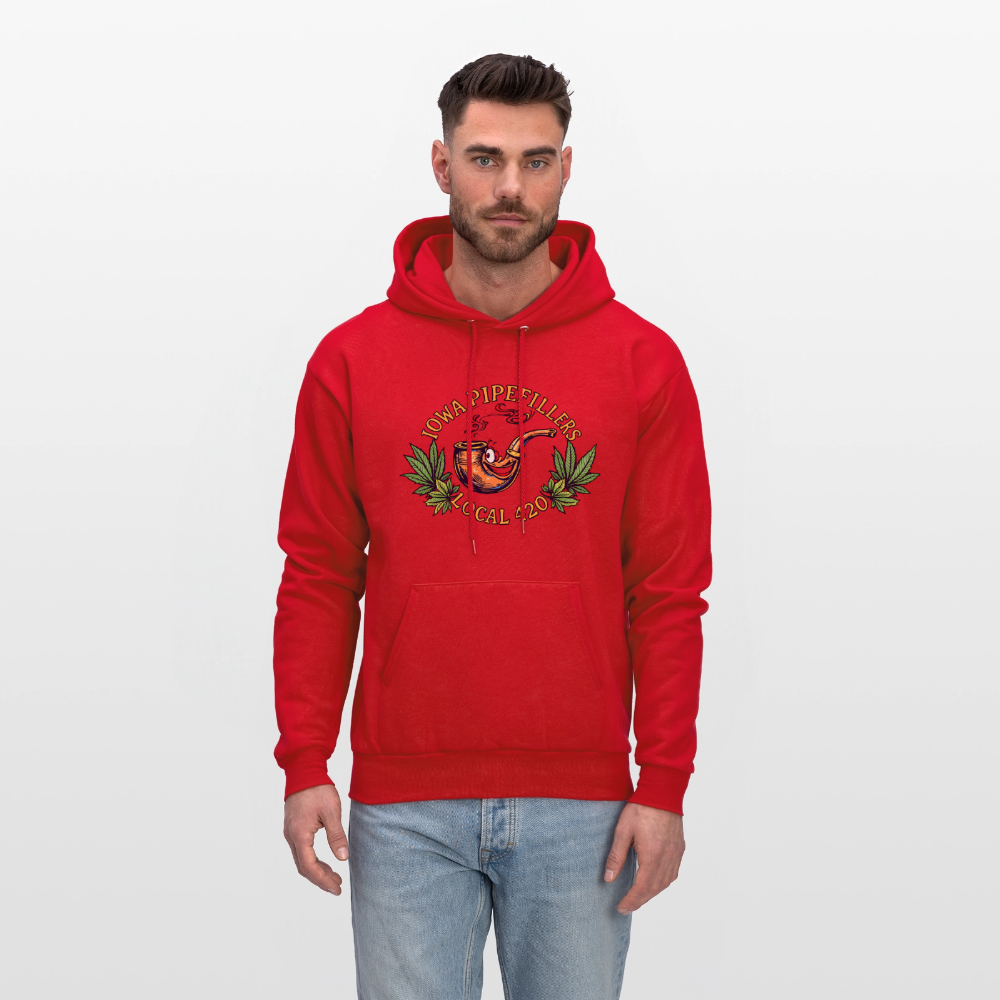 IOWA PIPEFILLERS LOCAL 420 F/B DESIGN Men's Hoodie - red