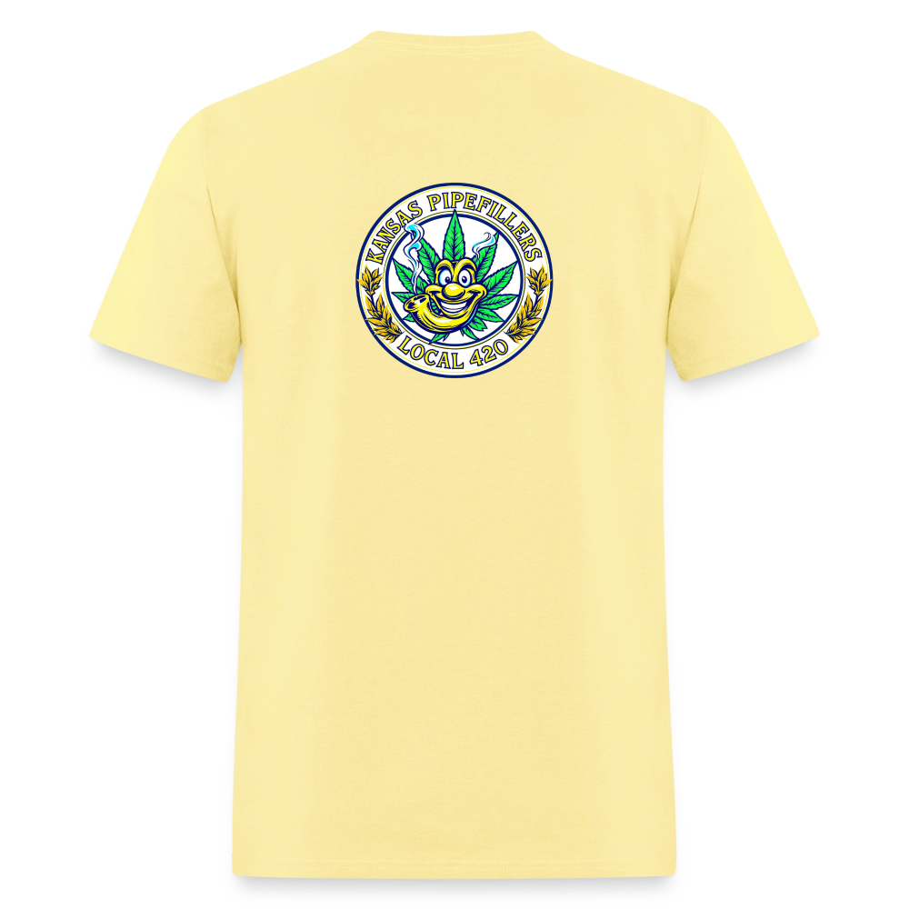KANSAS PIPEFILLERS LOCAL 420 F/B DESIGNS Men's T-Shirt - cornsilk