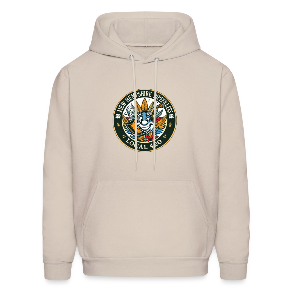 NEW HEMPSHIRE PIPEFILLERS LOCAL 420 2 EMBLEM Men's Hoodie - Sand