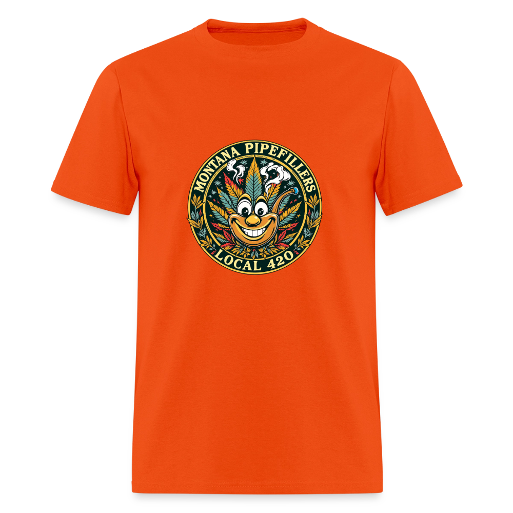 MONTANA PIPEFILLERS LOCAL 420 Men's T-Shirt - orange