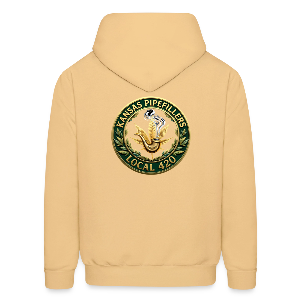 KANSAS PIPEFILLERS LOCAL 420 F/B DESIGNS Men's Hoodie - light gold 
