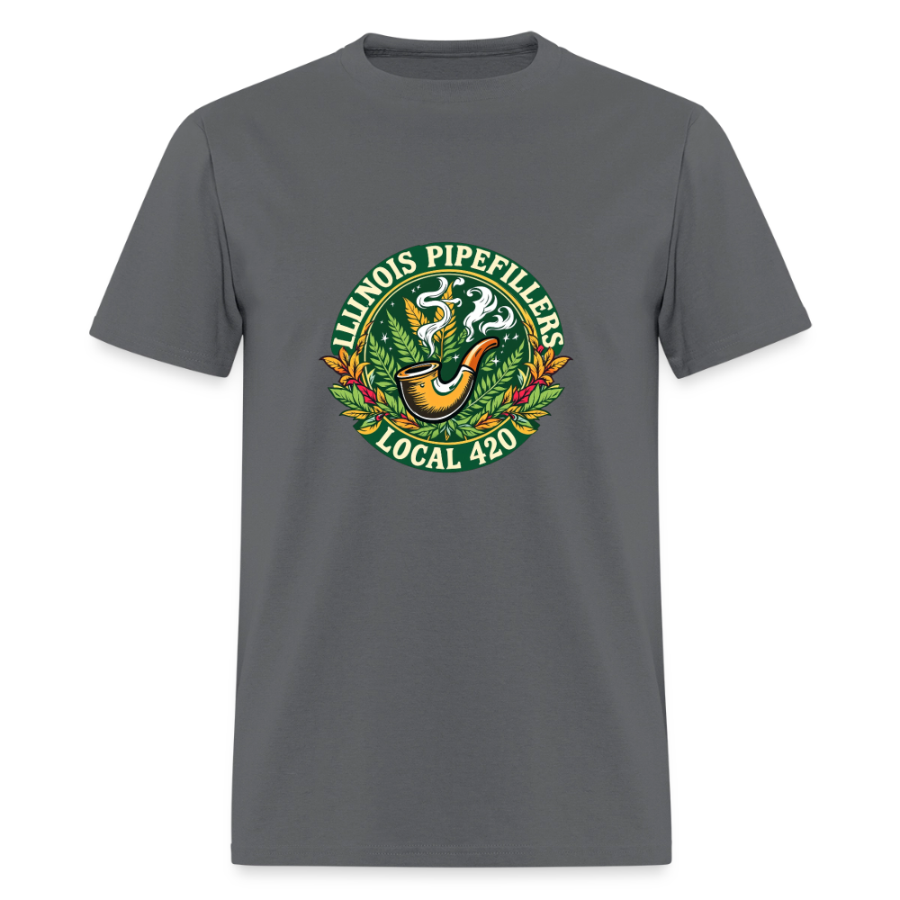 ILLINOIS PIPEFILLERS LOCAL 420 Men's T-Shirt - charcoal