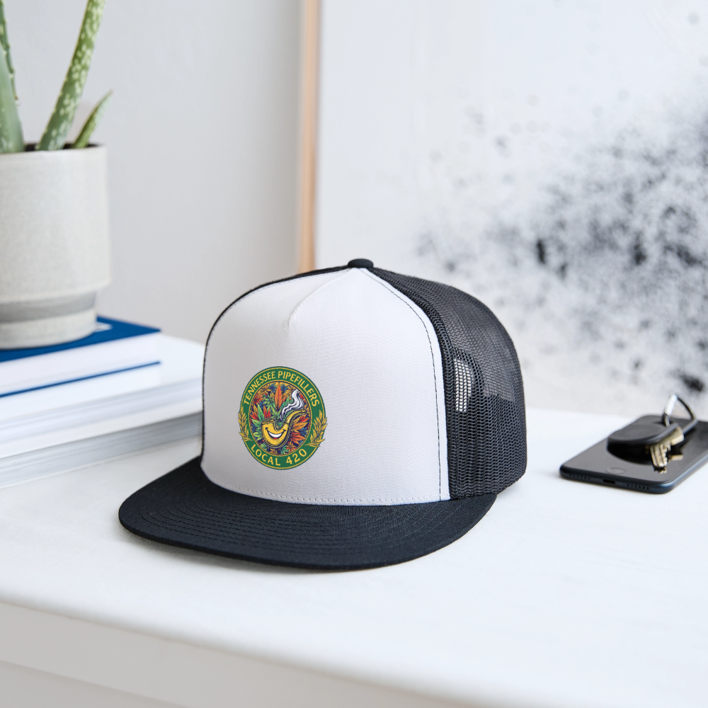 TENNESSEE PIPEFILLERS LOCAL 420  Trucker Hat - white/black