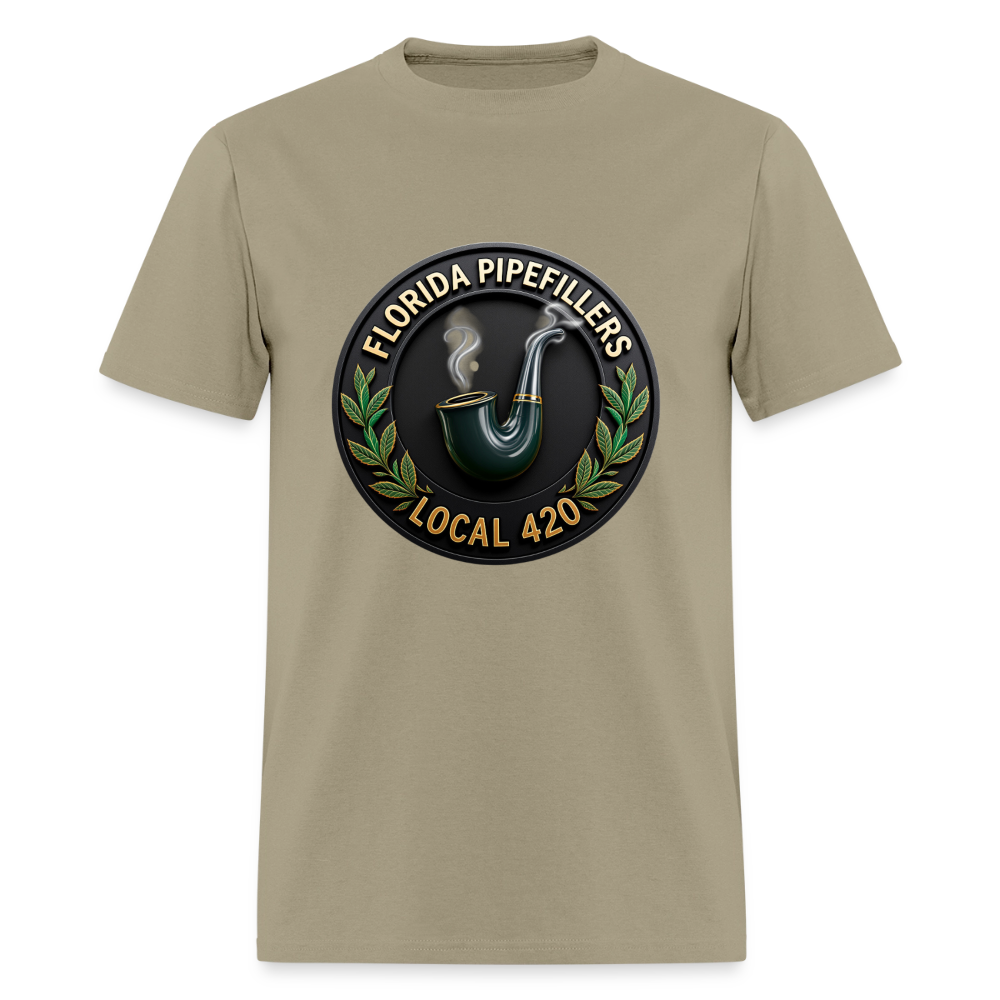 FLORIDA PIPEFILLERS LOCAL 420 F/B DESIGN Men's T-Shirt - khaki