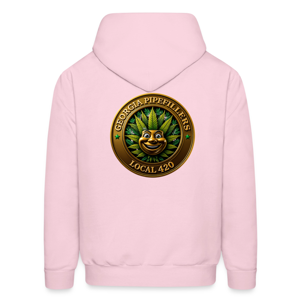GEORGIA PIPEFILLERS LOCAL 420 F/B DESIGN Men's Hoodie - pale pink