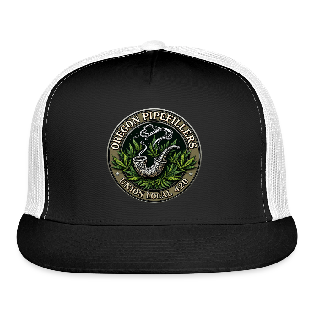 OREGON PIPEFILLERS UNION LOCAL 420 Trucker Hat - black/white
