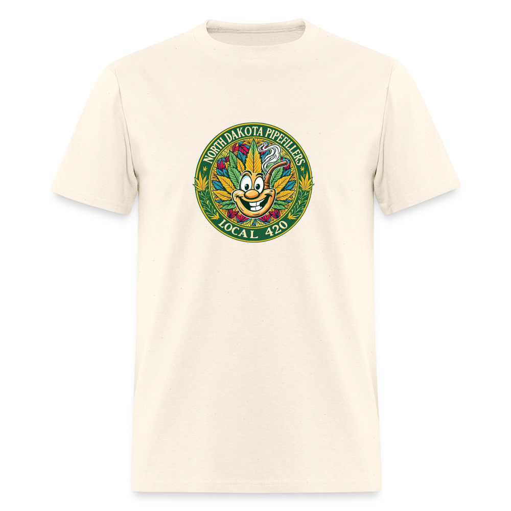 NORTH DAKOTA PIPEFILLERS LOCAL 420 F/B 2 DESIGNS Men's T-Shirt - sweet cream heather