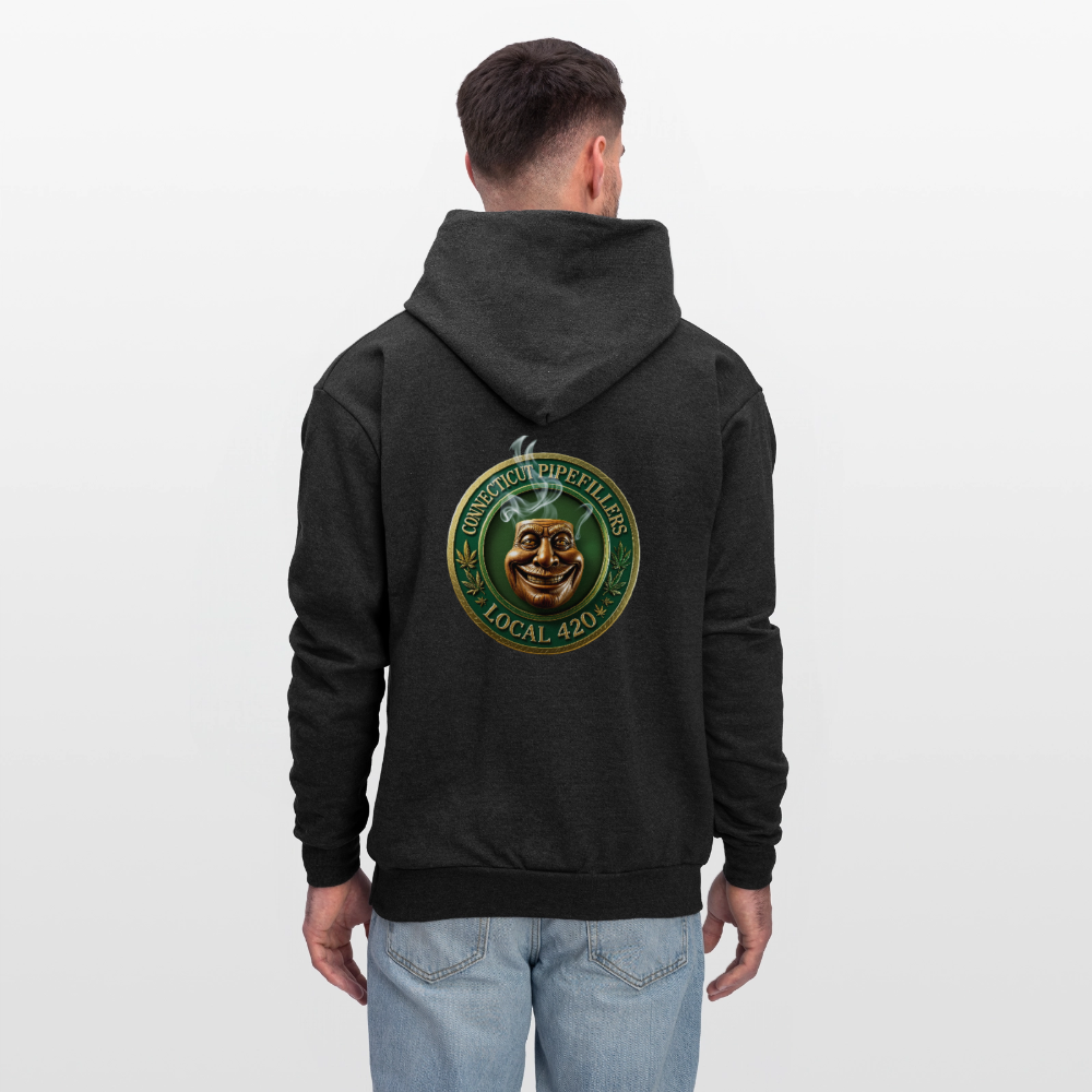 CONNECTICUT PIPEFILLERS LOCAL 420 F/B DESIGN Men's  Hoodie - charcoal grey