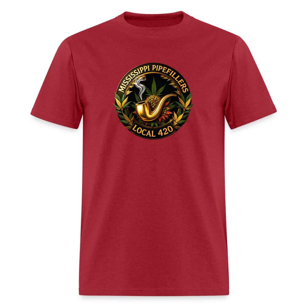 MISSISSIPPI PIPEFILLERS LOCAL 420 Men's T-Shirt - true red