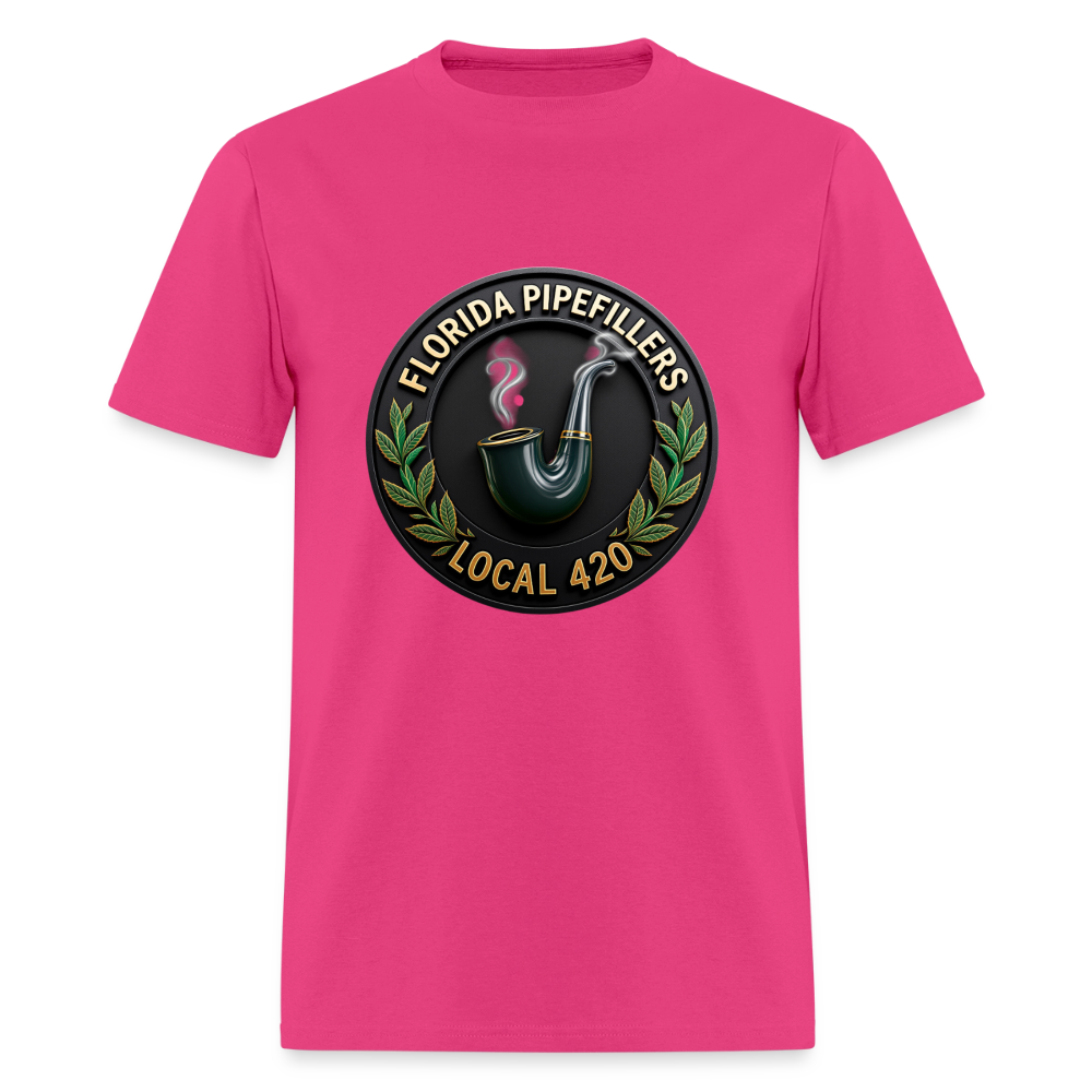 FLORIDA PIPEFILLERS LOCAL 420 Men's T-Shirt - fuchsia