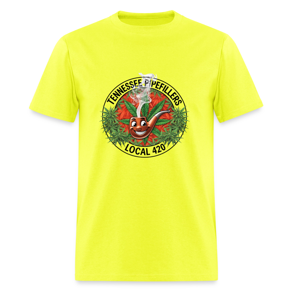 TENNESSEE PIPEFILLERS LOCAL 420 Men's T-Shirt - safety green
