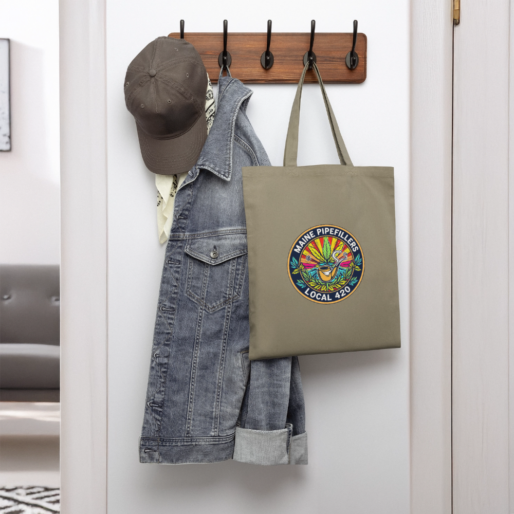 MAINE PIPEFILLERS LOCAL 420 Tote Bag - khaki