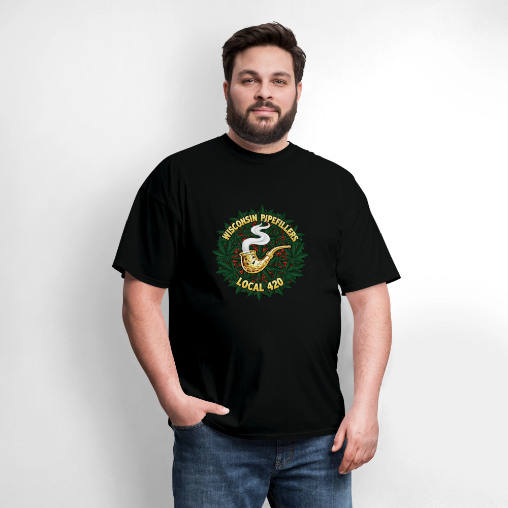 WISCONSIN PIPEFILLERS LOCAL 420 Men's T-Shirt - black