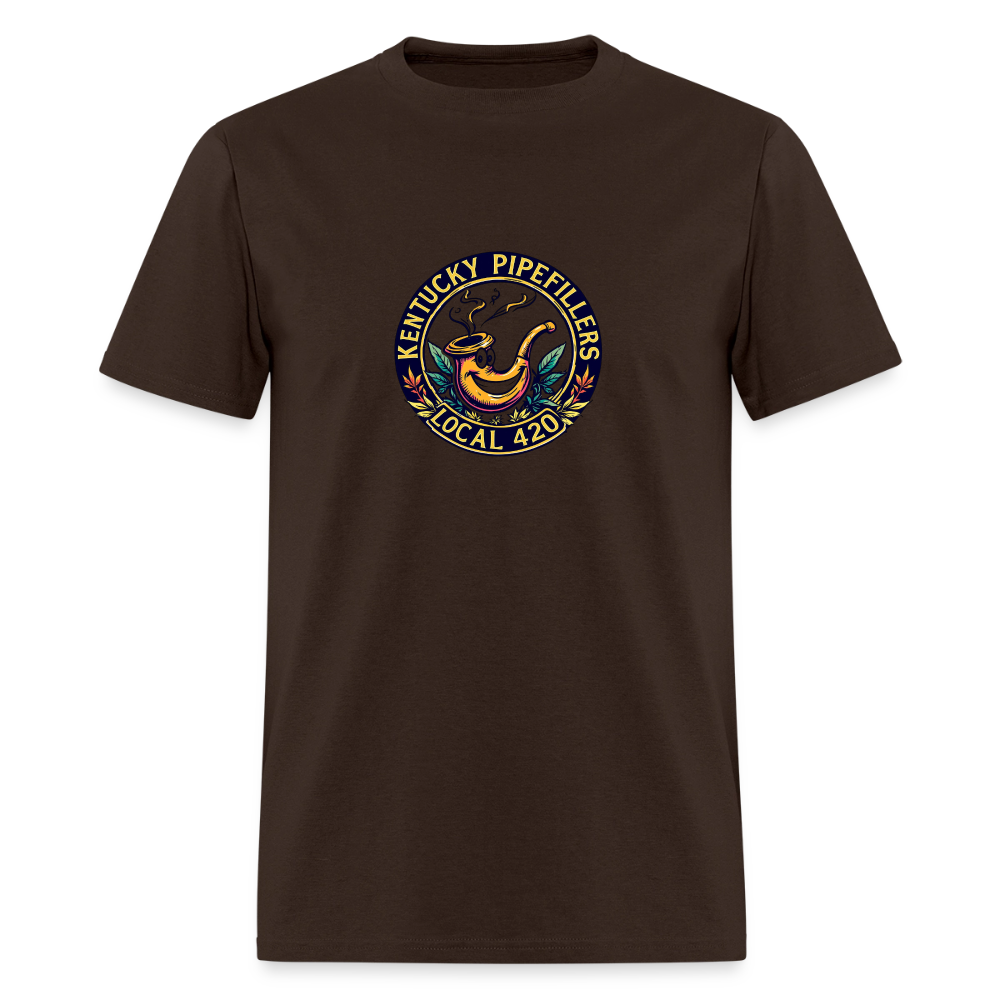 KENTUCKY  PIPEFILLERS LOCAL 420 Men's T-Shirt - brown