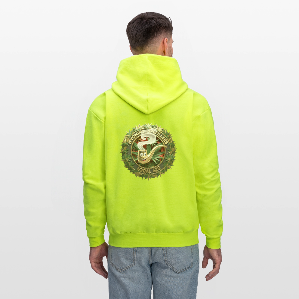 WYOMING PIPEFILLERS LOCAL 420 F/B DESIGN Men's Hoodie - safety green