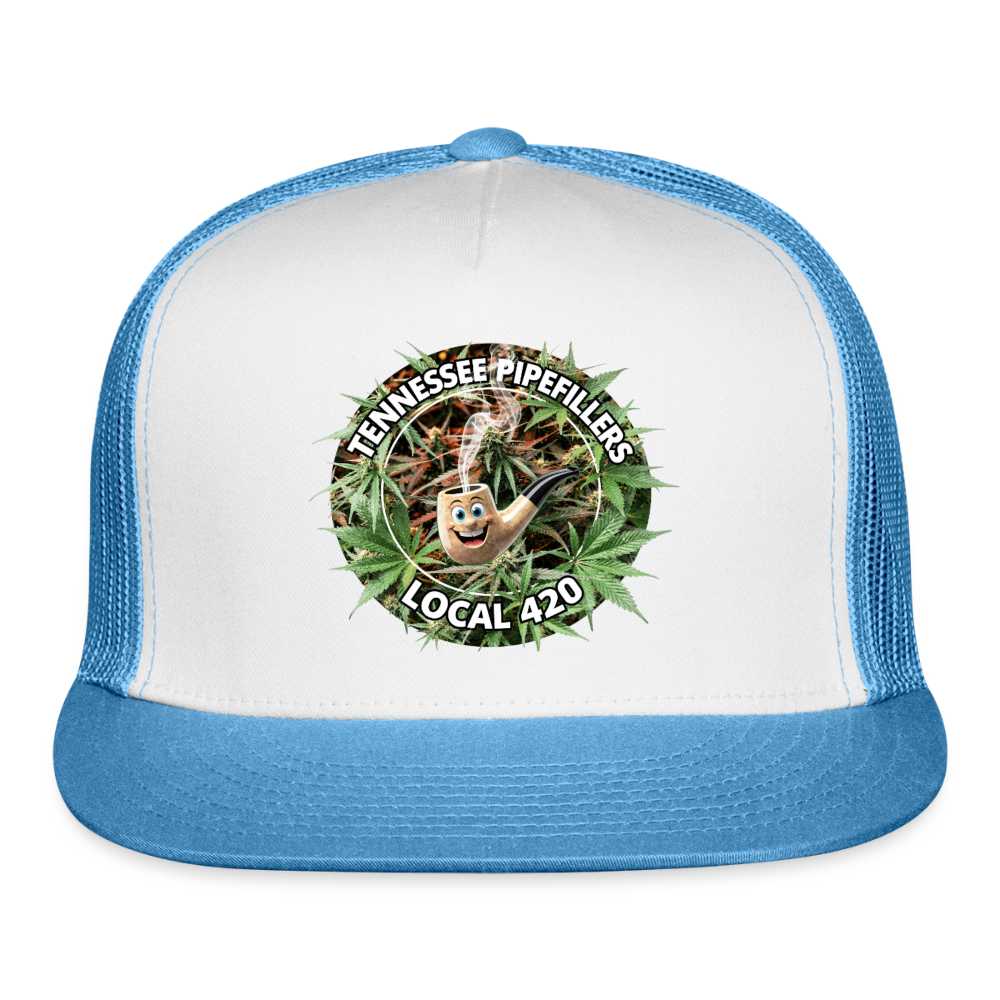 TENNESSEE PIPEFILLERS LOCAL 420 Trucker Hat - white/blue