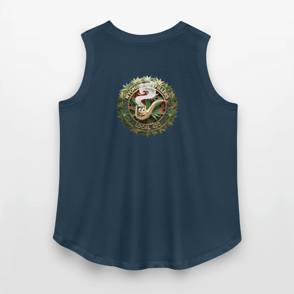 WYOMING PIPEFILLERS LOCAL 420 F/B DESIGN Women's Curvy Relaxed Tank Top - denim