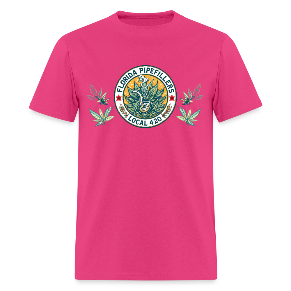 FLORIDA PIPEFILLERS LOCAL 420 Men's T-Shirt - fuchsia