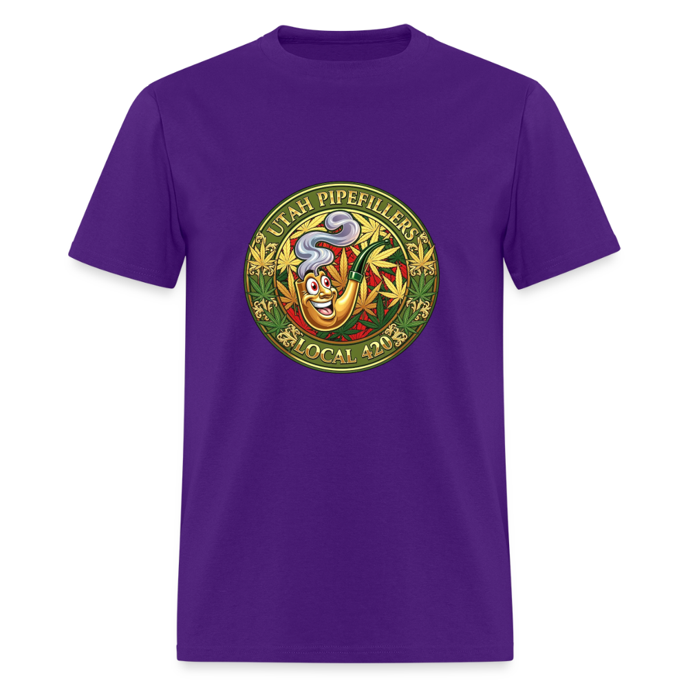 UTAH PIPEFILLERS LOCAL 420 F/B DESIGN Men's T-Shirt - purple
