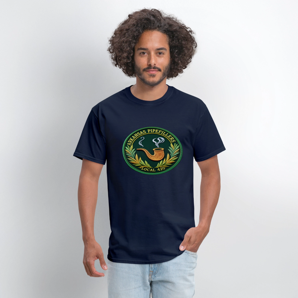 ARKANSAS PIPEFILLERS LOCAL 420 Men's T-Shirt - navy
