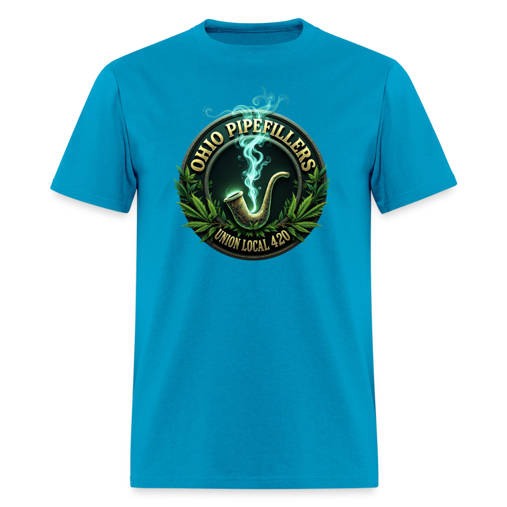 OHIO PIPEFILLERS UNION LOCAL 420 F/B DESIGNS Men's T-Shirt - turquoise