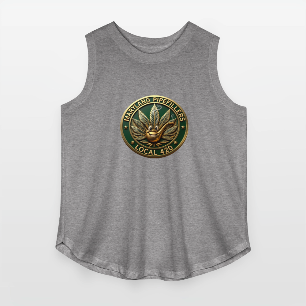 MARYLAND PIPEFILLERS LOCAL 420 Women's Curvy Relaxed Tank Top - granite heather 