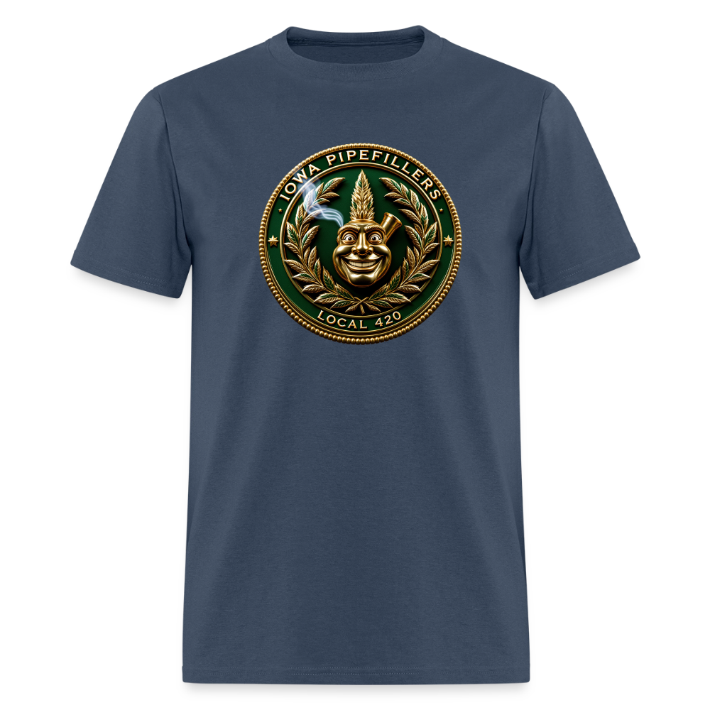 IOWA PIPEFILLERS LOCAL 420 Trucker Hat Men's T-Shirt -  blue dusk
