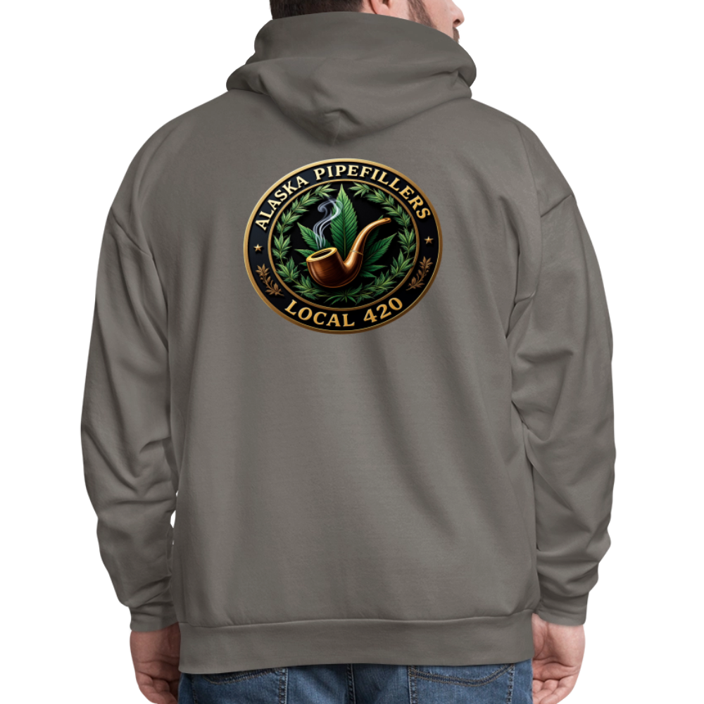 ALASKA PIPEFILLERS LOCAL 420 F/B DESIGN Men's Hoodie - asphalt gray