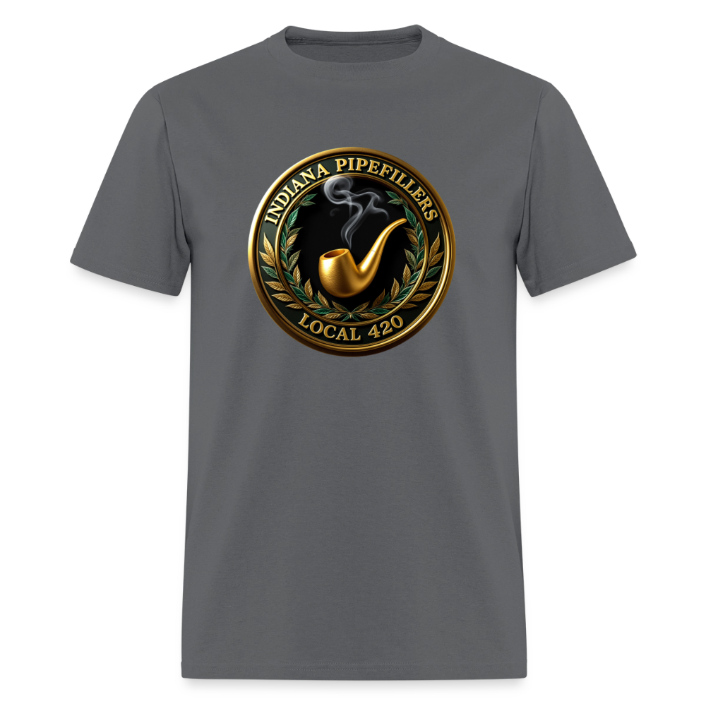 INDIANA PIPEFILLERS LOCAL 420 Men's T-Shirt - charcoal