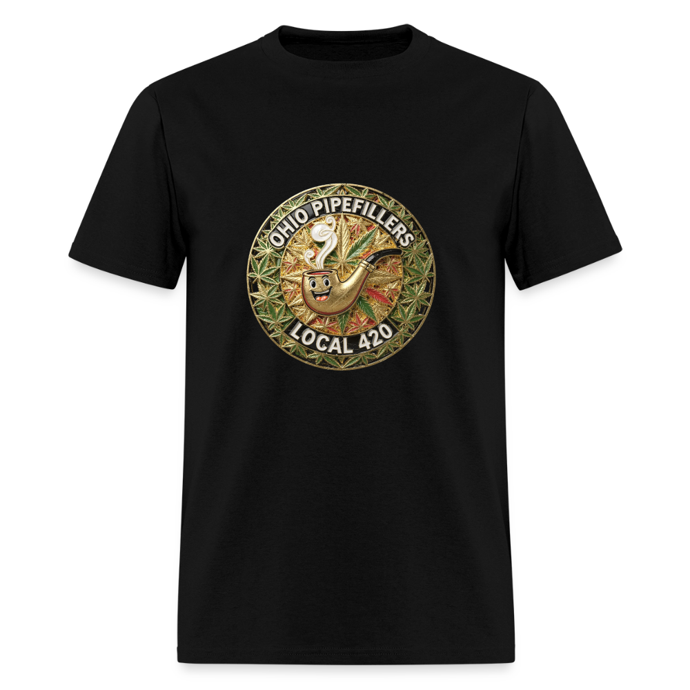 OHIO PIPEFILLERS LOCAL 420  Men's T-Shirt - black